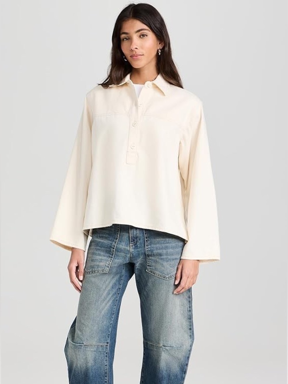 rag & bone Cream Collared Boyfriend Pullover SOLDOUT EVERWHERE ELSE!